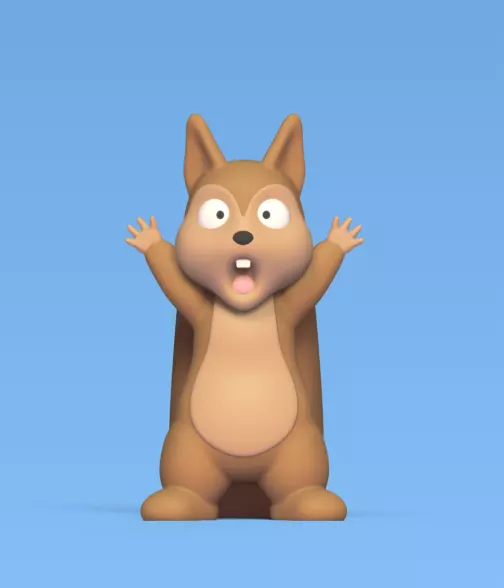 Scared Squirrel 3D print model