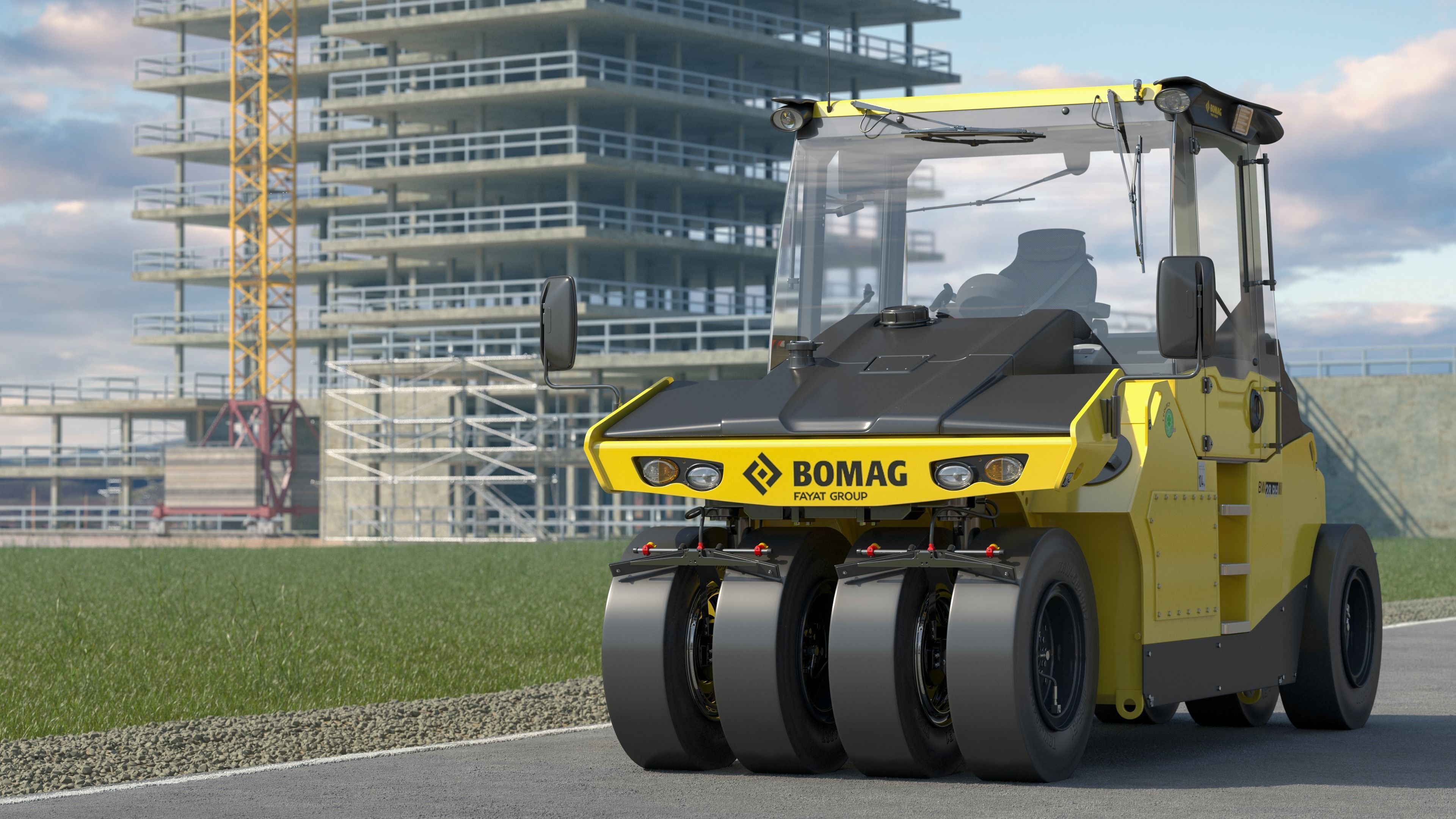 Bomag BW 28 RH Pneumatic Tired Compactor 3D model_35