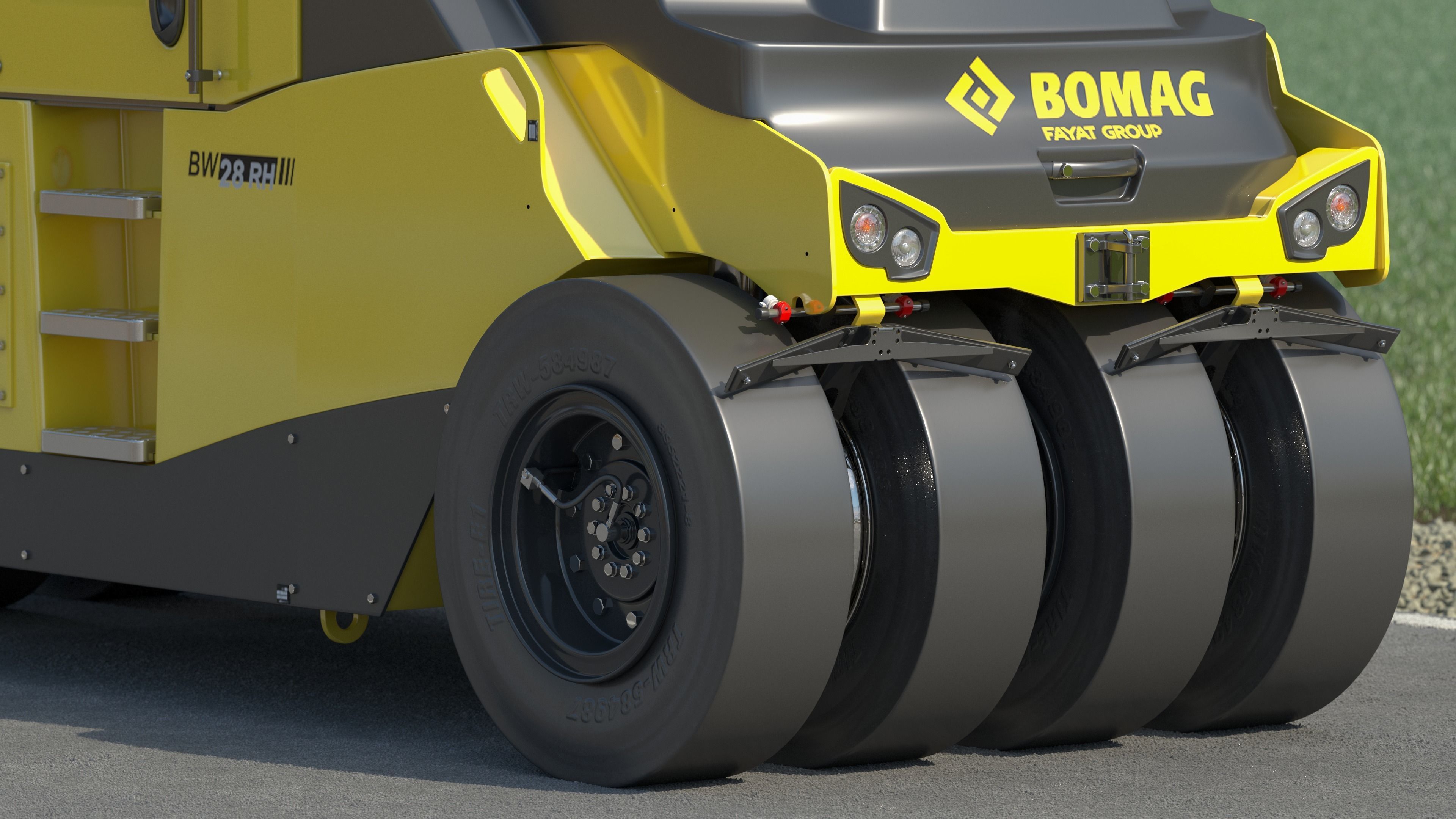 Bomag BW 28 RH Pneumatic Tired Compactor 3D model_36