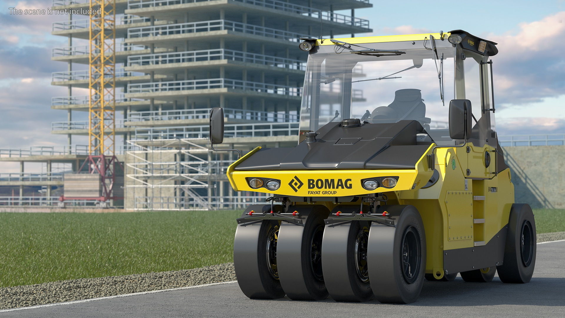 Bomag BW 28 RH Pneumatic Tired Compactor 3D model_4