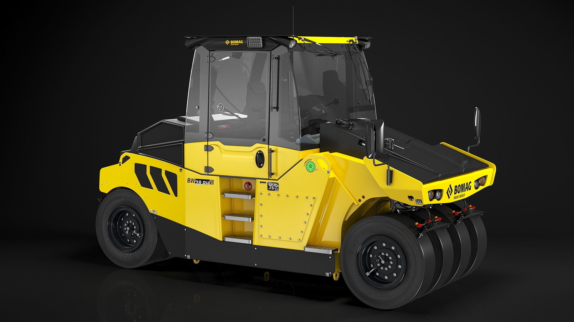 Bomag BW 28 RH Pneumatic Tired Compactor 3D model_8