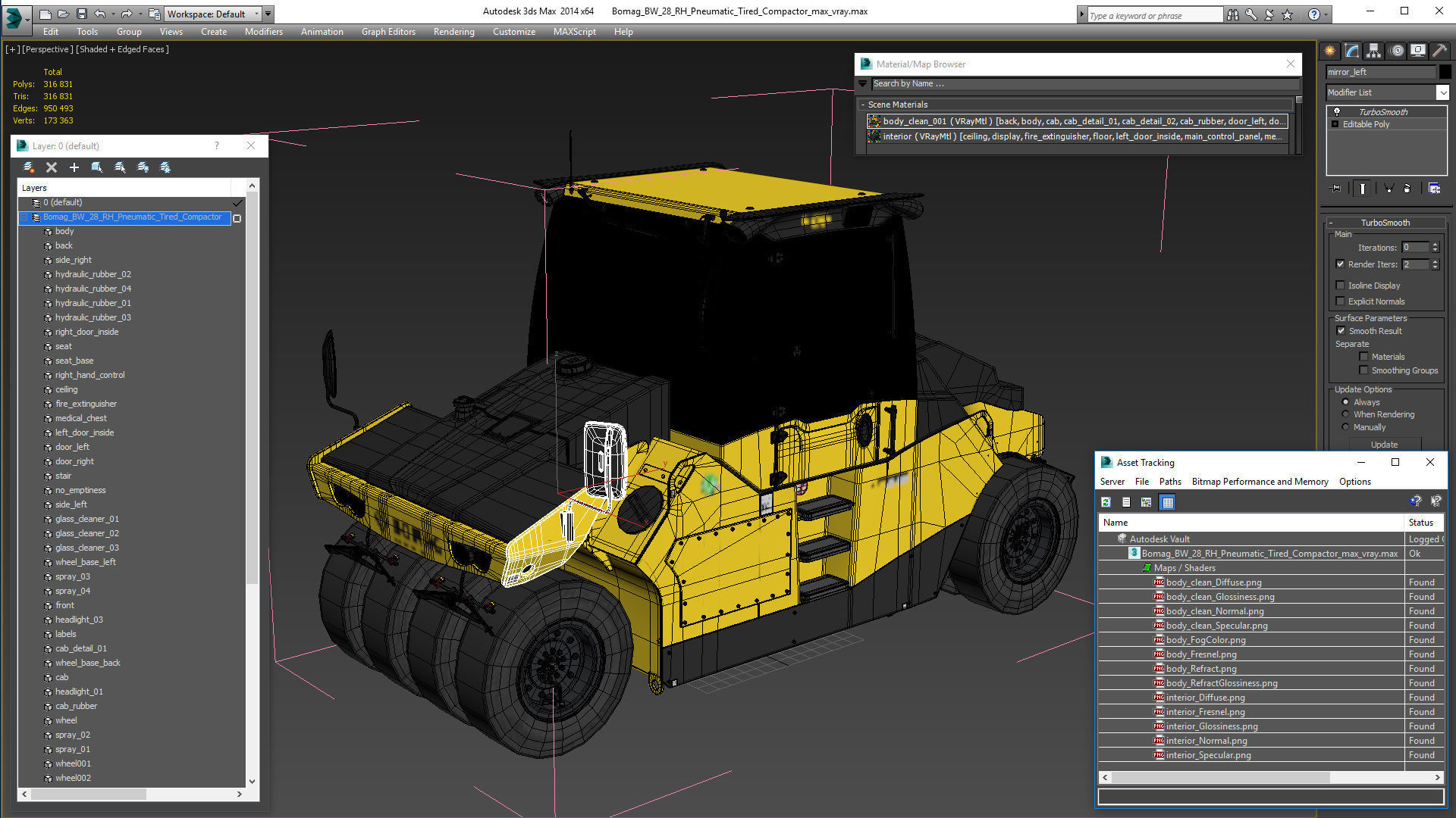 Bomag BW 28 RH Pneumatic Tired Compactor 3D model_25