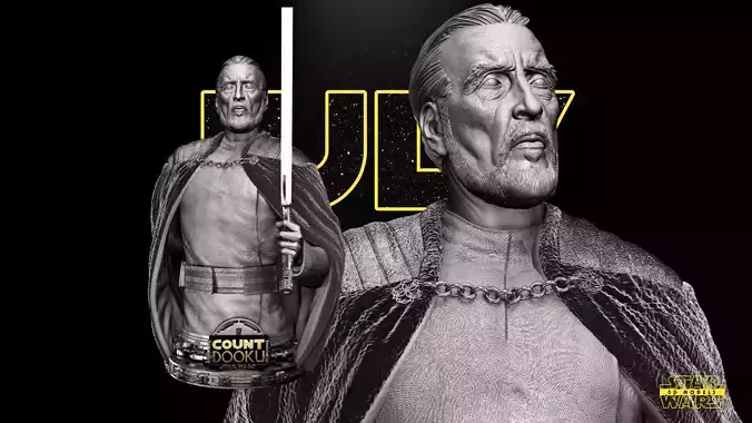 Count Doku Bust - Tested and Ready for 3D printing