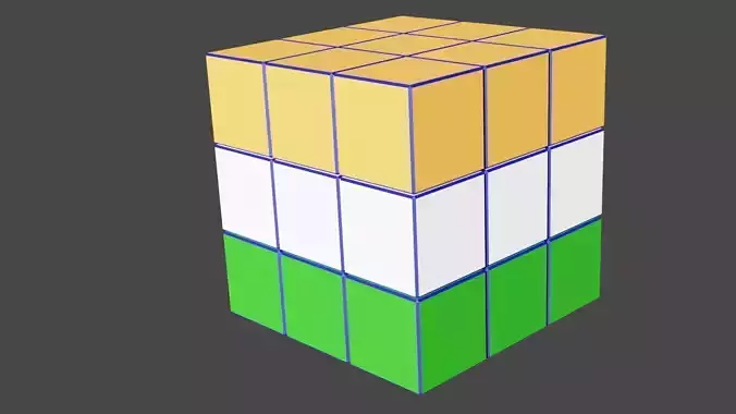 Rubik Cube with Indian flag Tiranga on Independence day 3D 