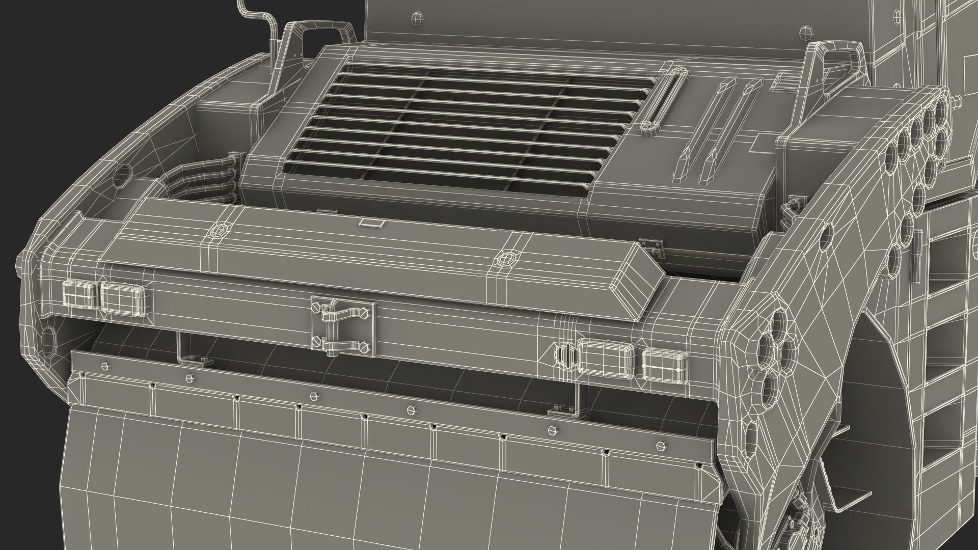 Bomag BW 205 AD4 Tandem Roller Rigged 3D model_29