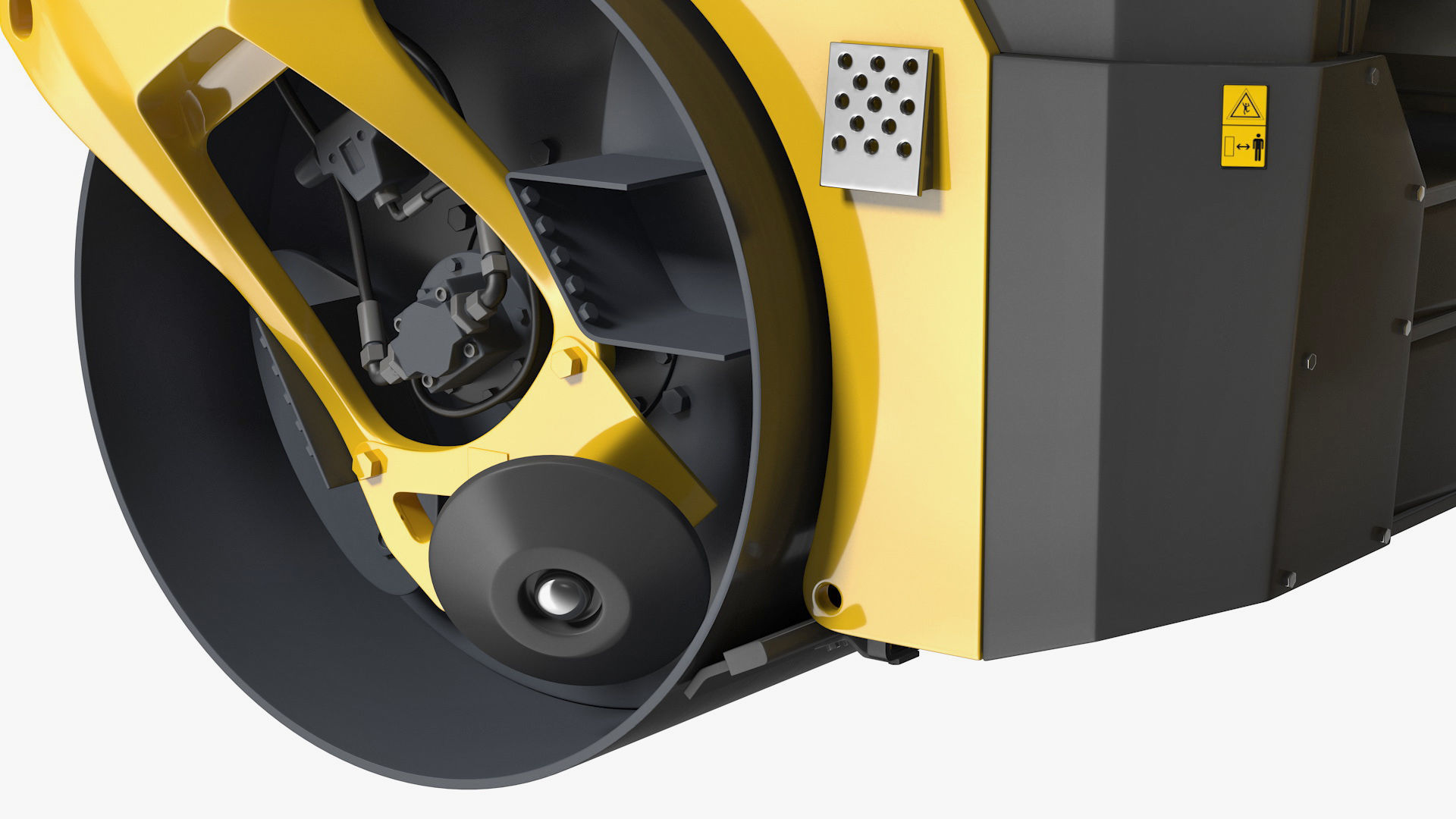 Bomag BW 205 AD4 Tandem Roller Rigged 3D model_20