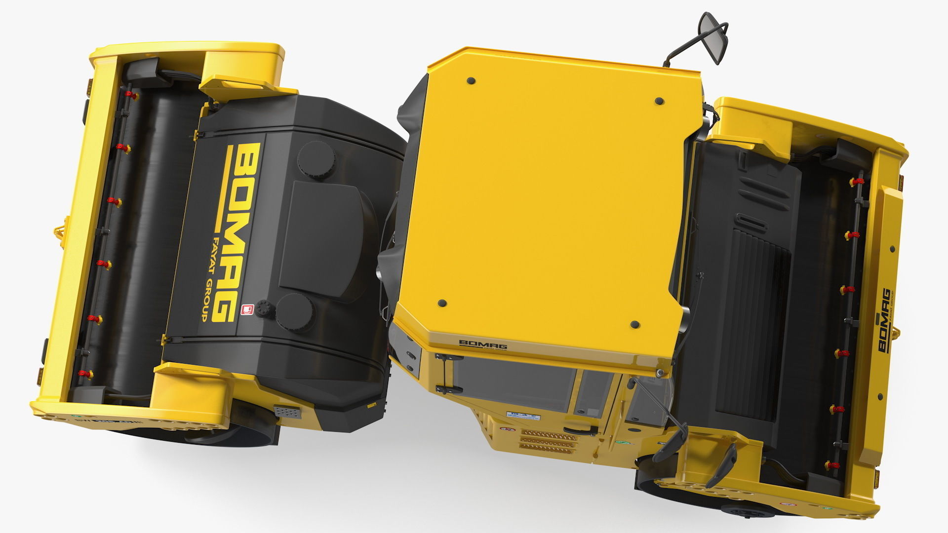 Bomag BW 205 AD4 Tandem Roller Rigged 3D model_13