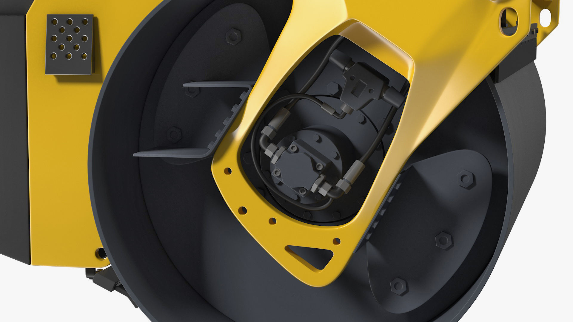 Bomag BW 205 AD4 Tandem Roller Rigged 3D model_19