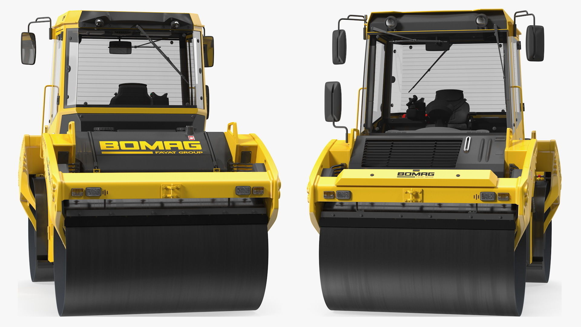Bomag BW 205 AD4 Tandem Roller Rigged 3D model_9