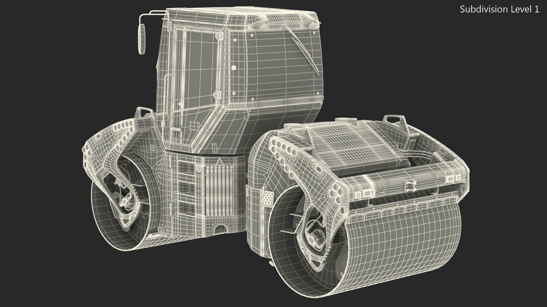 Bomag BW 205 AD4 Tandem Roller Rigged 3D model_24