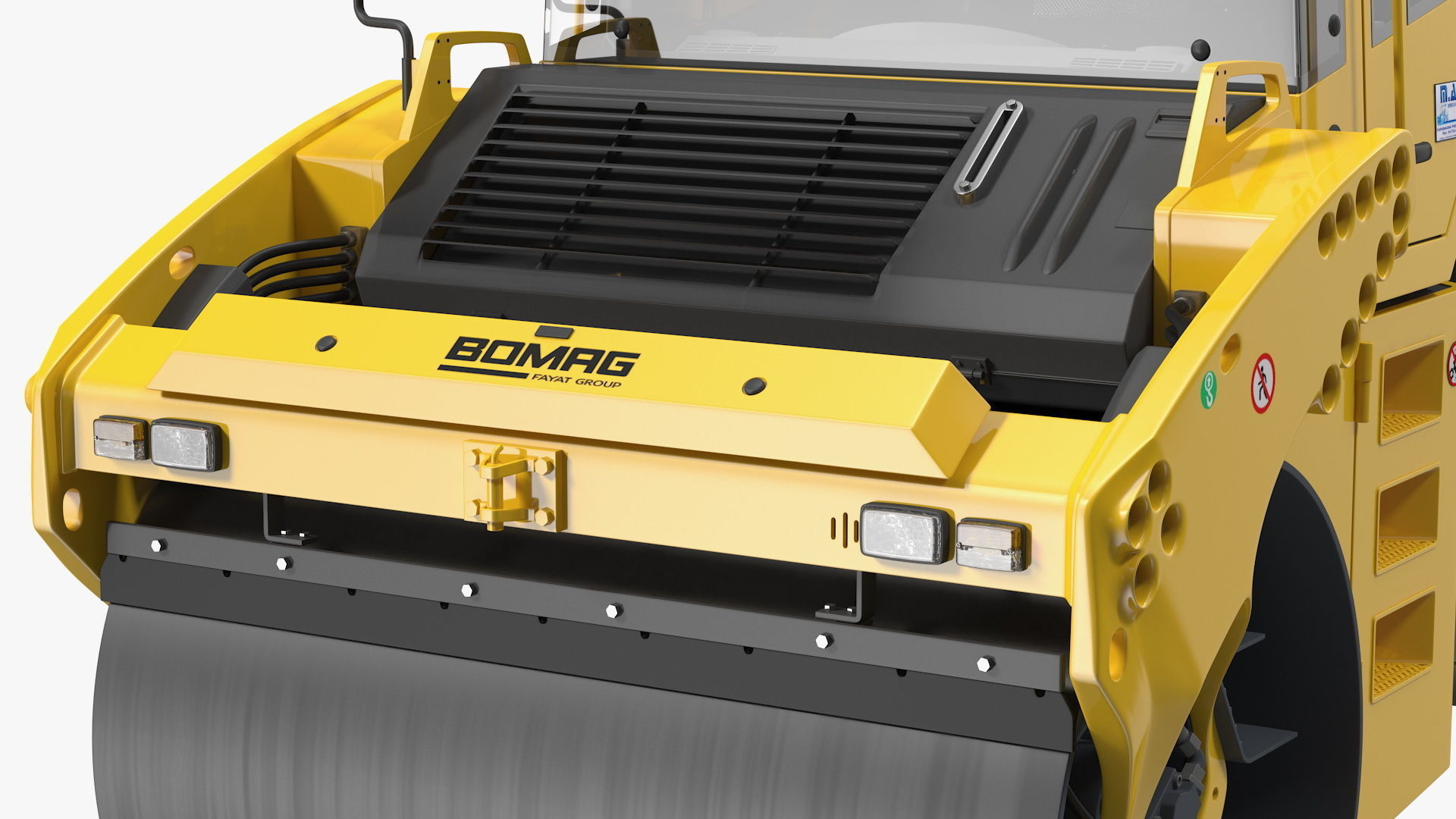 Bomag BW 205 AD4 Tandem Roller Rigged 3D model_16