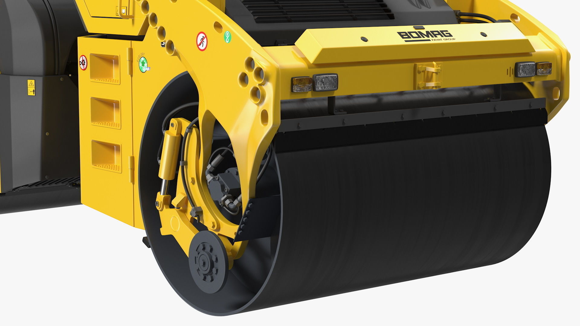 Bomag BW 205 AD4 Tandem Roller Rigged 3D model_18