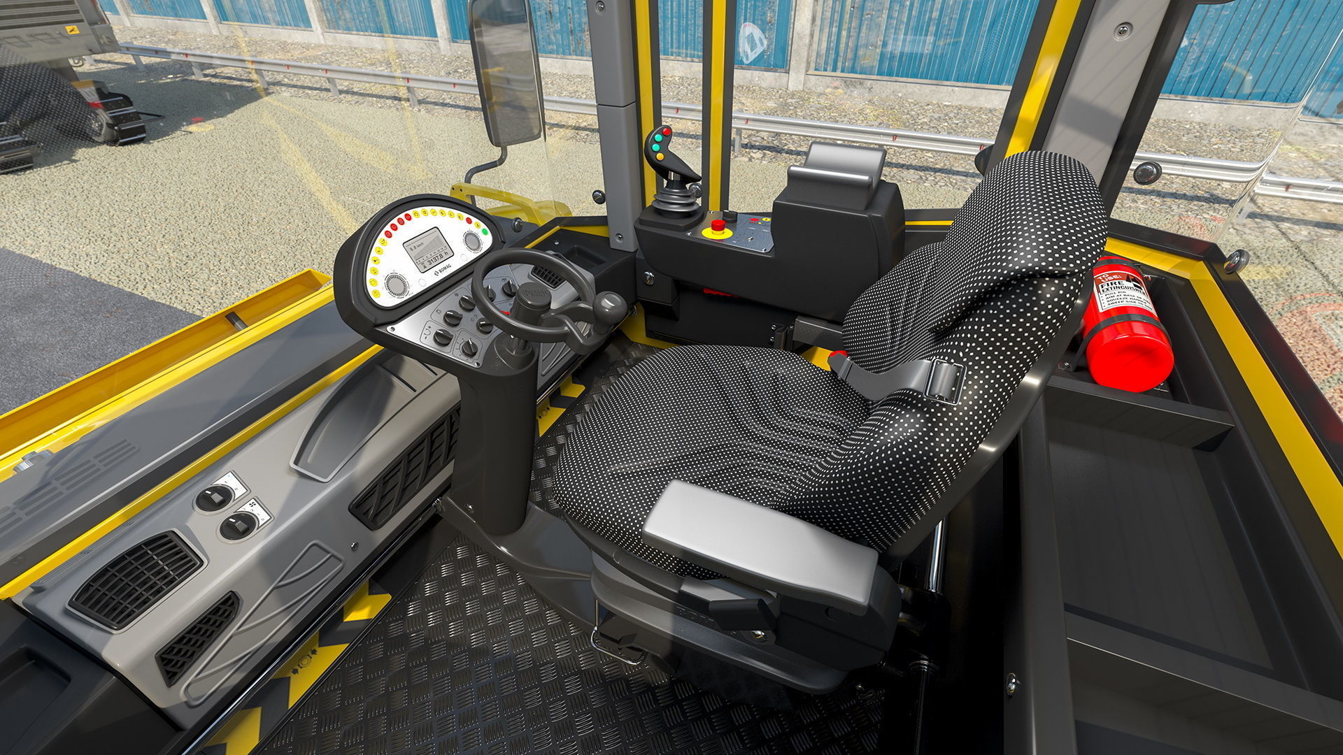 Bomag BW 205 AD4 Tandem Roller Rigged 3D model_7