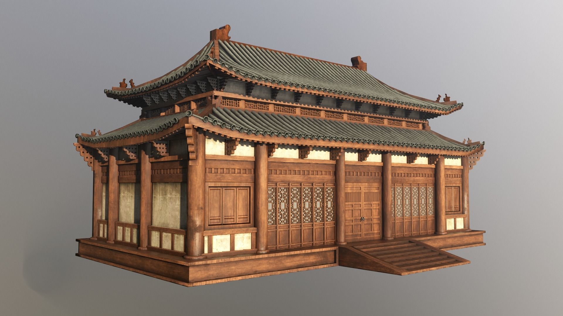 Asian Japanese Traditional Building Collection 3D model_63