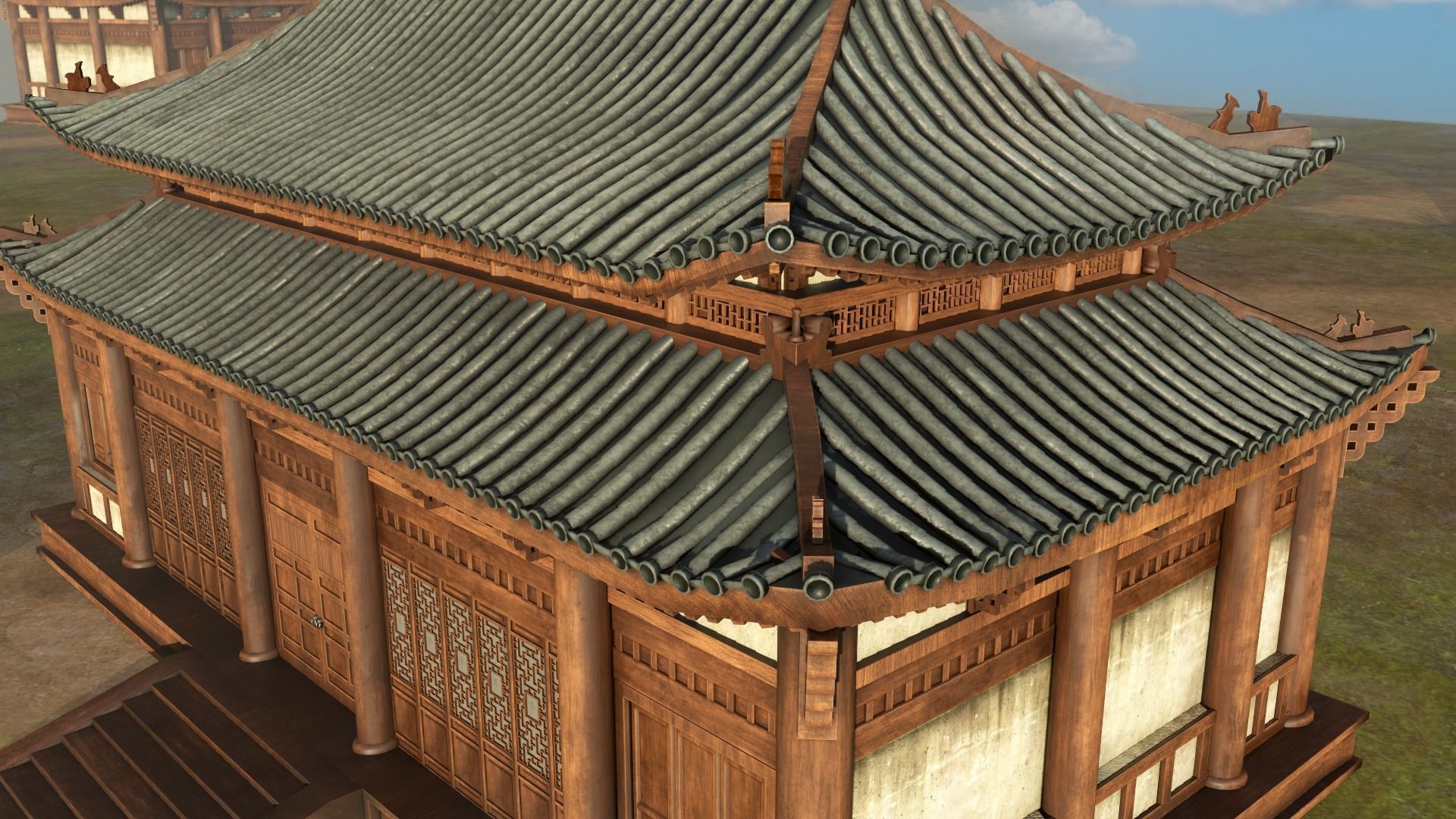 Asian Japanese Traditional Building Collection 3D model_82