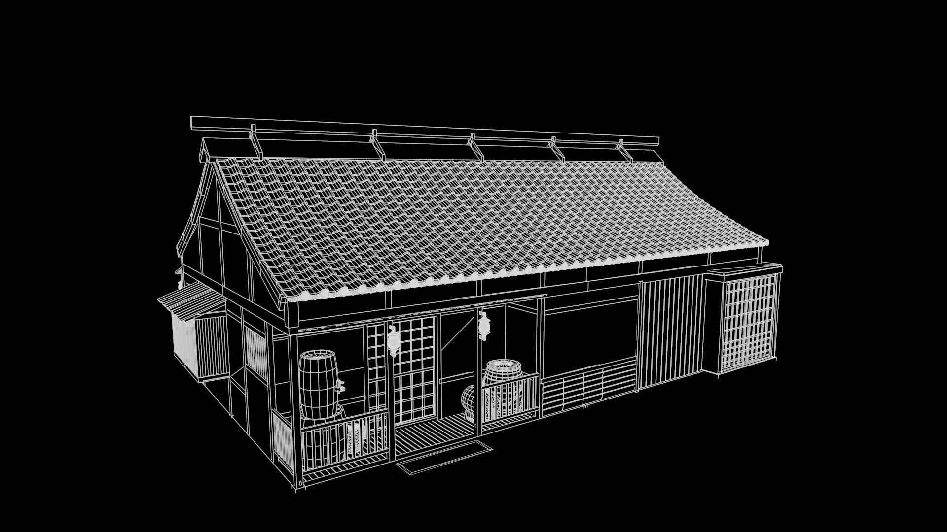 Asian Japanese Traditional Building Collection 3D model_131