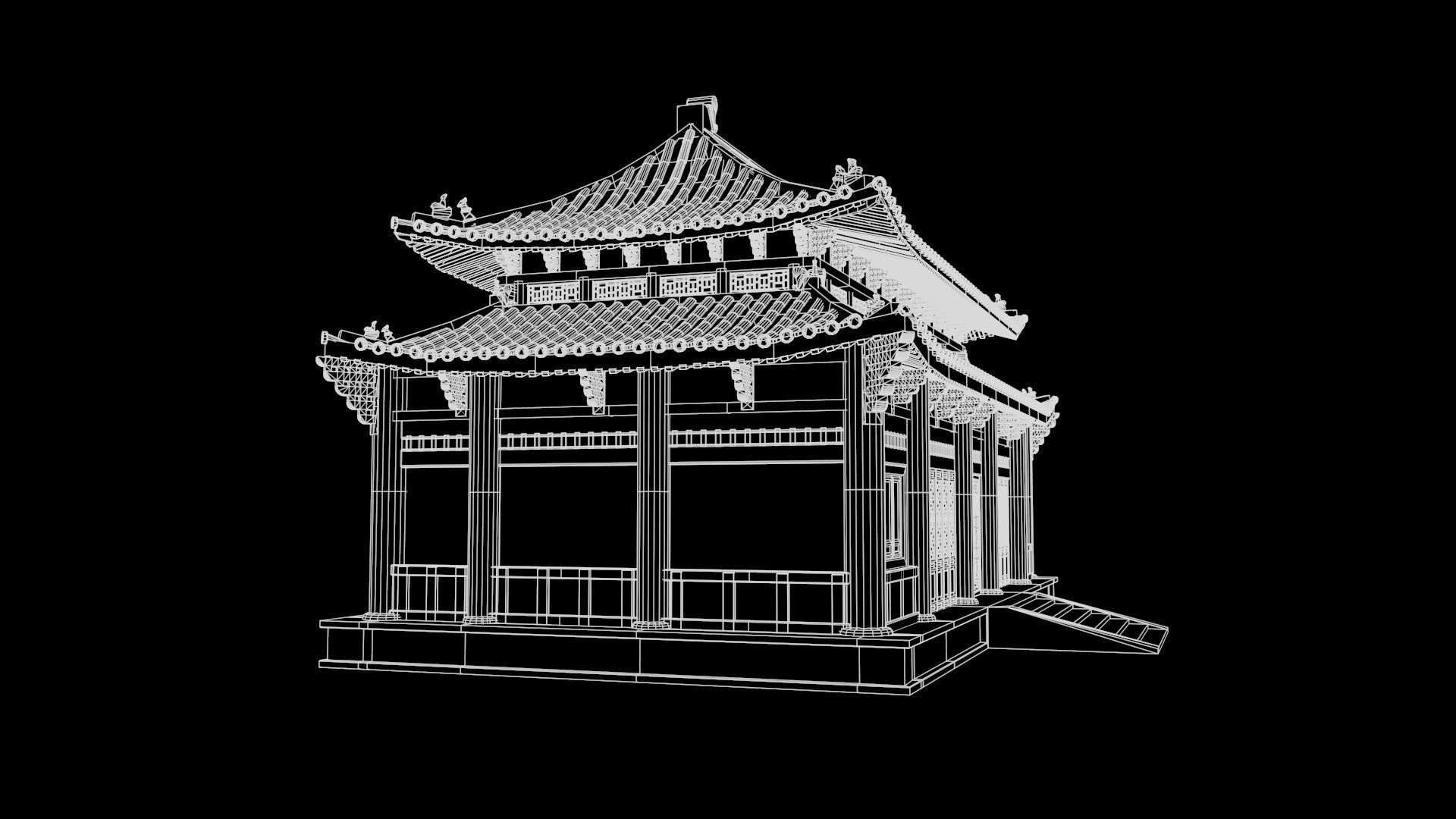 Asian Japanese Traditional Building Collection 3D model_149