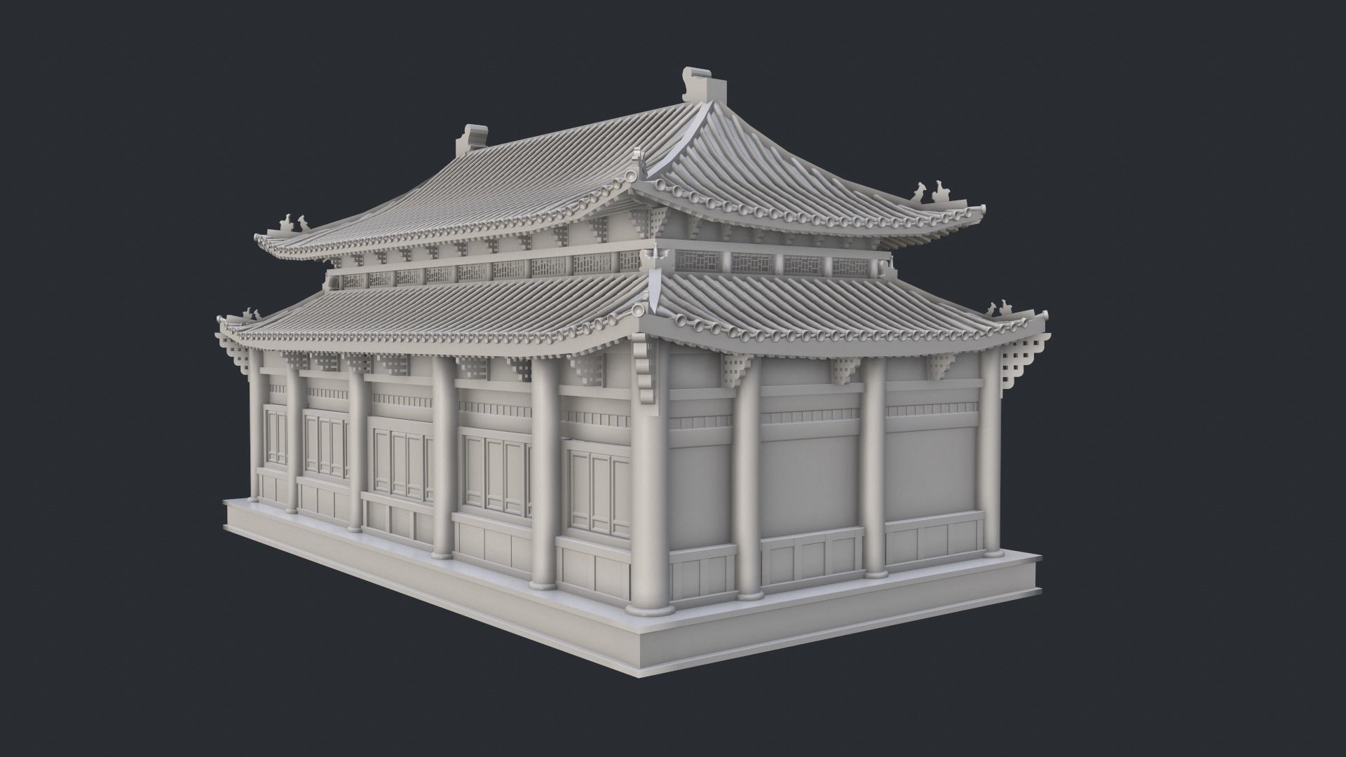 Asian Japanese Traditional Building Collection 3D model_138