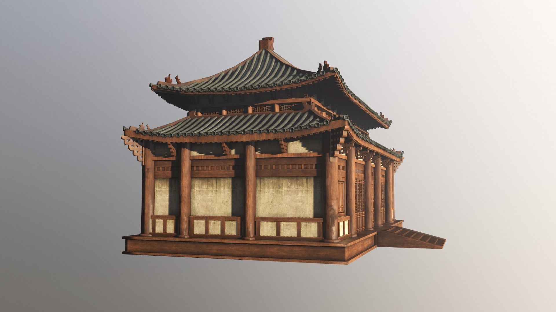 Asian Japanese Traditional Building Collection 3D model_62