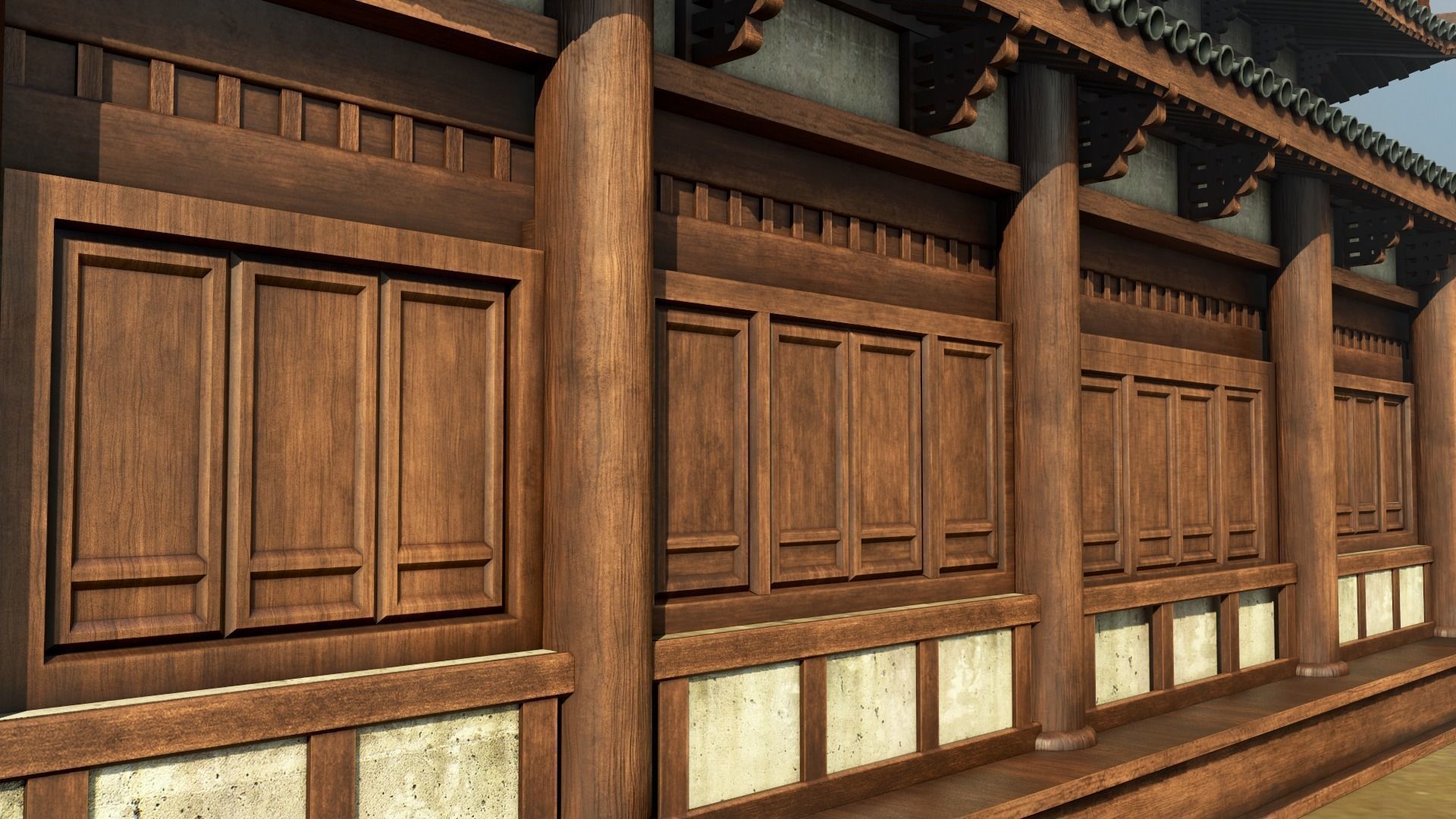 Asian Japanese Traditional Building Collection 3D model_70