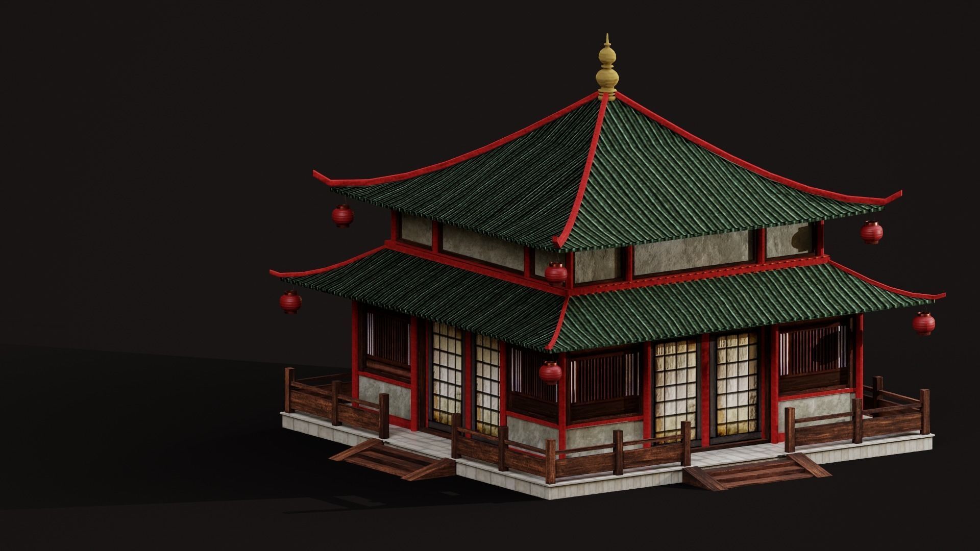 Asian Japanese Traditional Building Collection 3D model_114