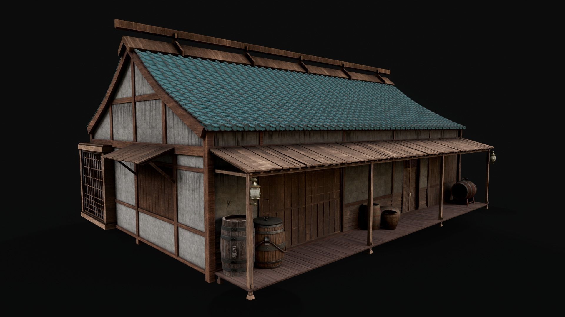 Asian Japanese Traditional Building Collection 3D model_21