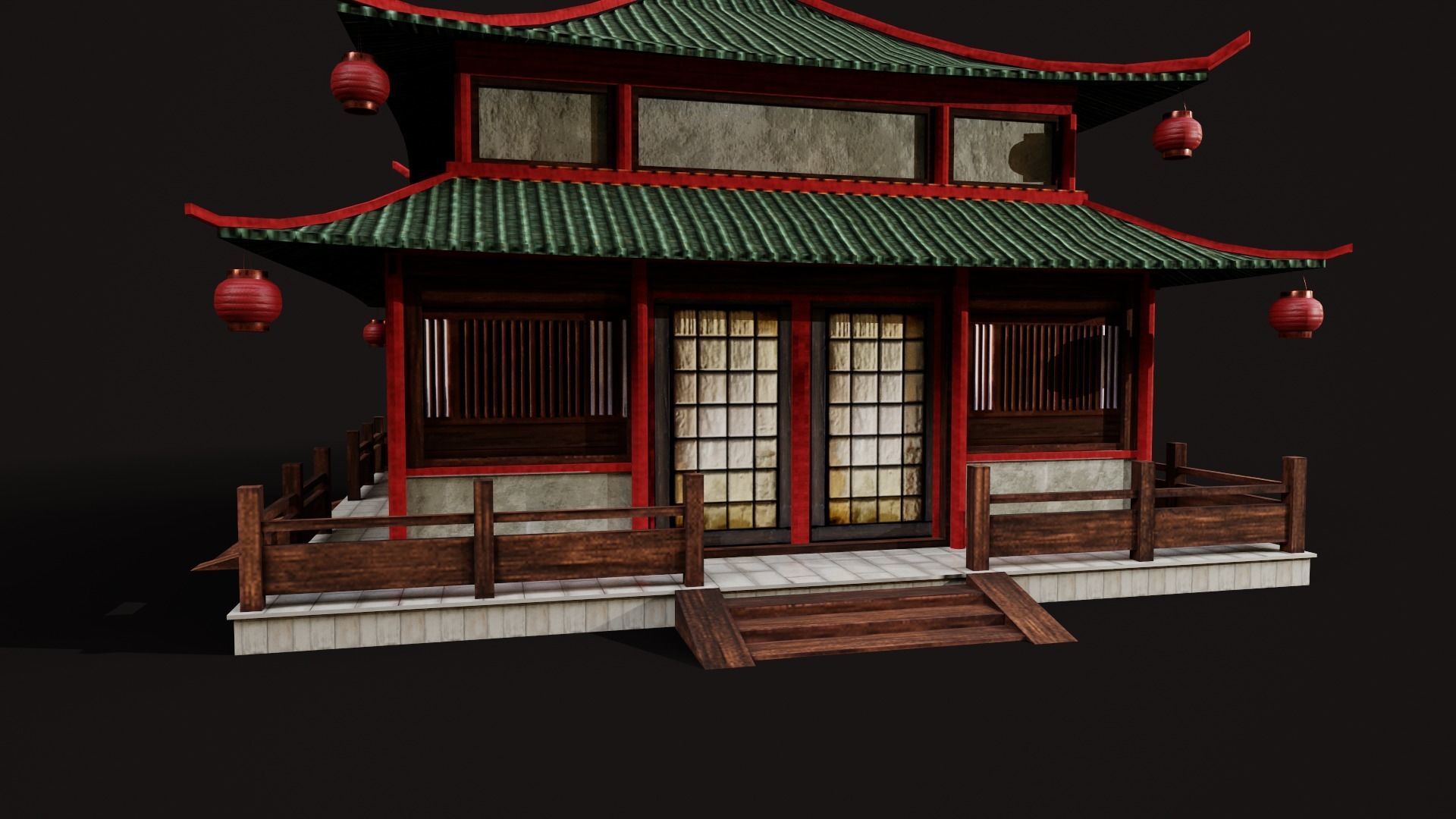 Asian Japanese Traditional Building Collection 3D model_121