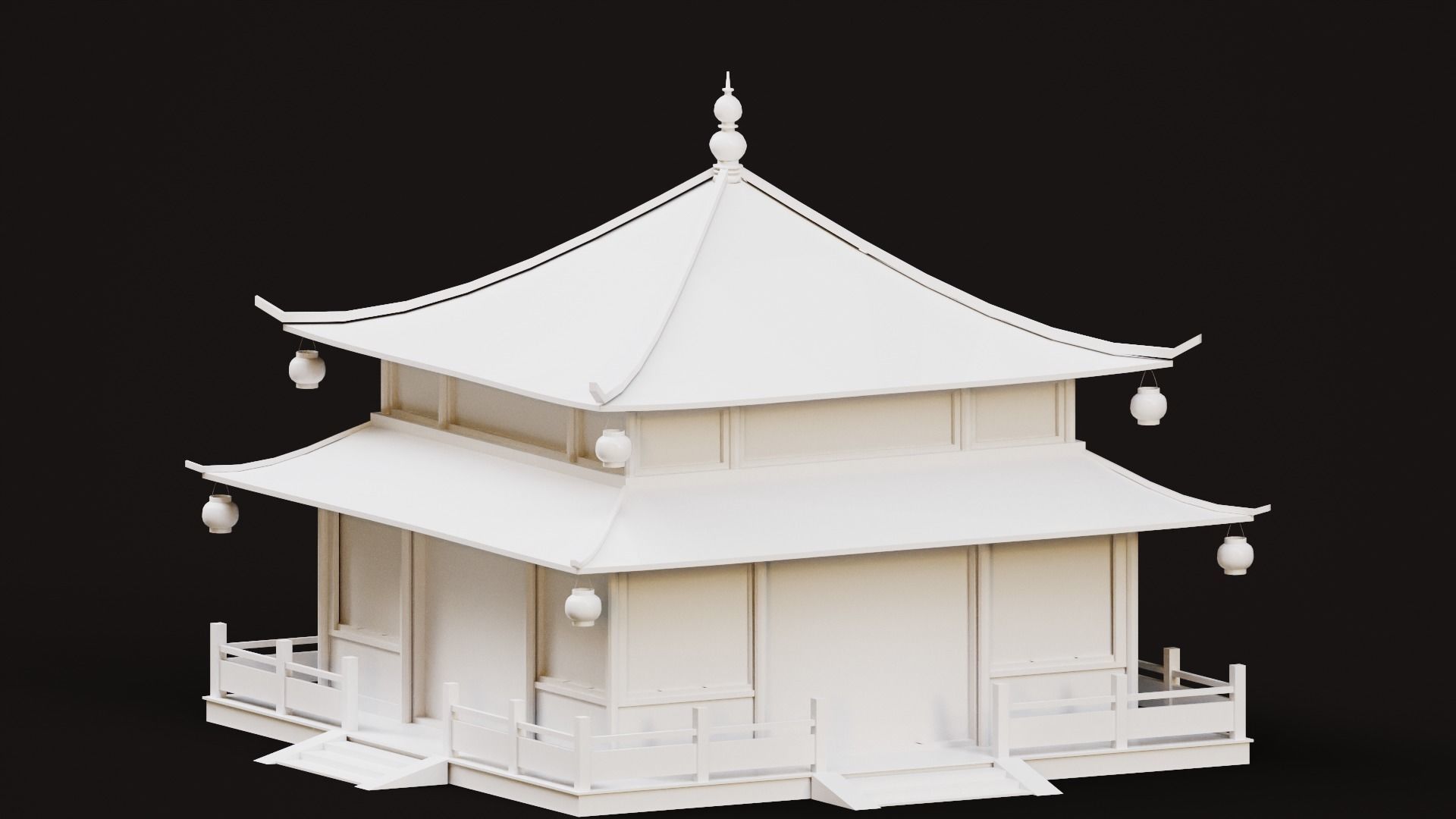 Asian Japanese Traditional Building Collection 3D model_122