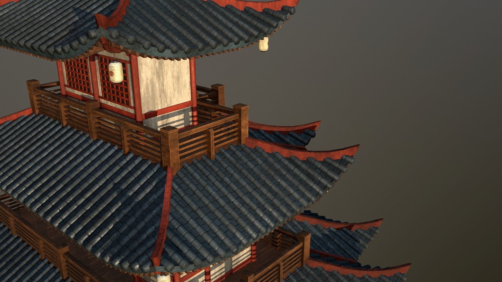Asian Japanese Traditional Building Collection 3D model_34