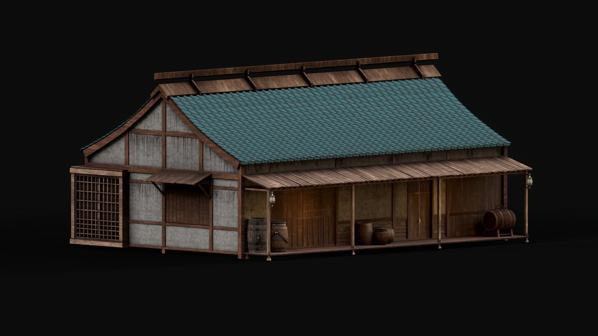 Asian Japanese Traditional Building Collection 3D model_92
