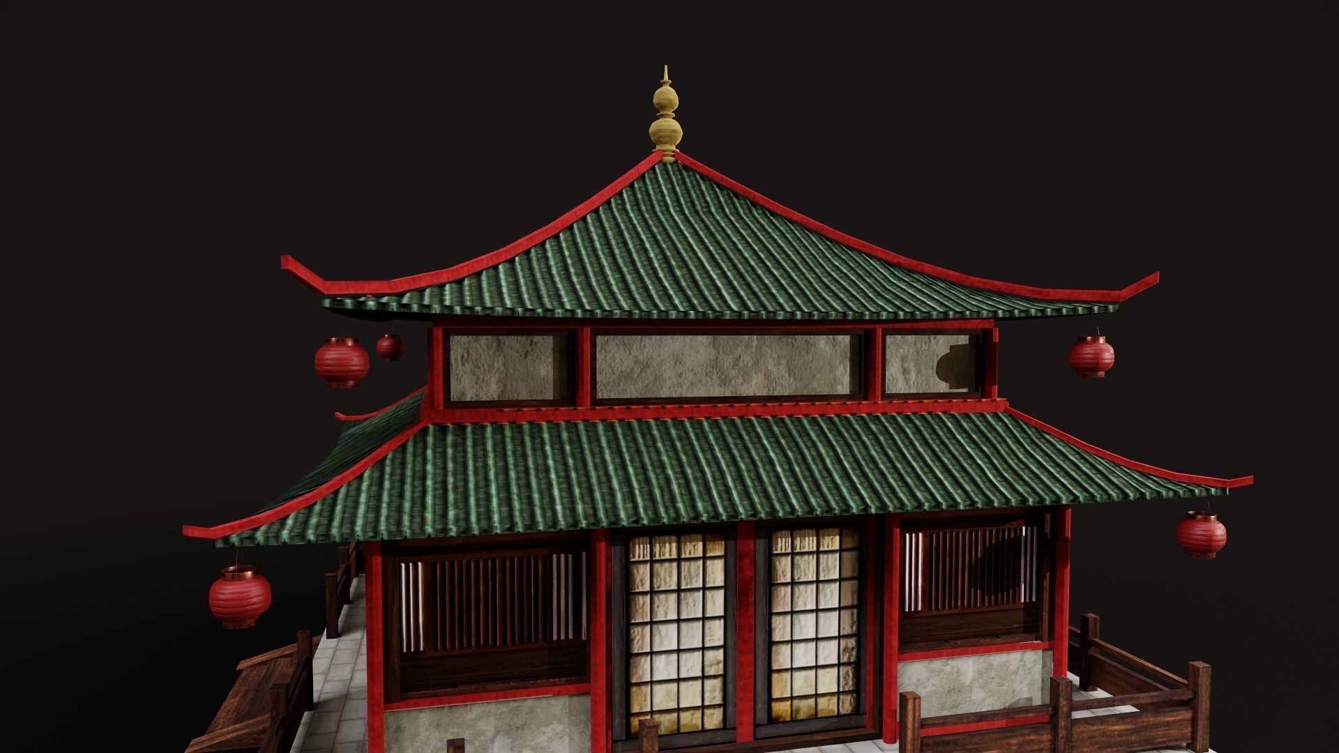 Asian Japanese Traditional Building Collection 3D model_116