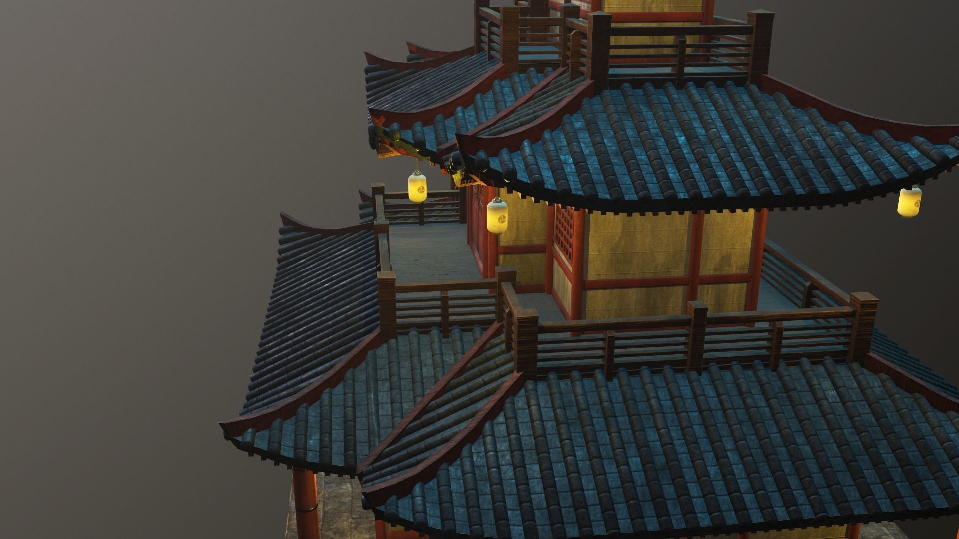 Asian Japanese Traditional Building Collection 3D model_48