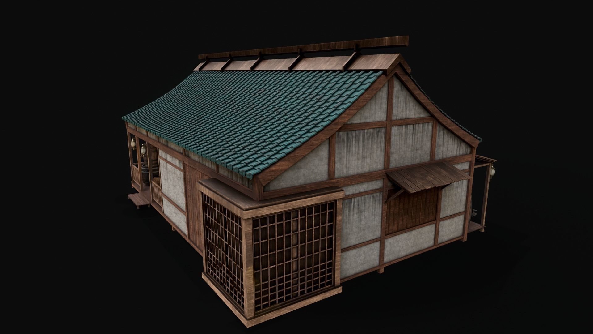 Asian Japanese Traditional Building Collection 3D model_93