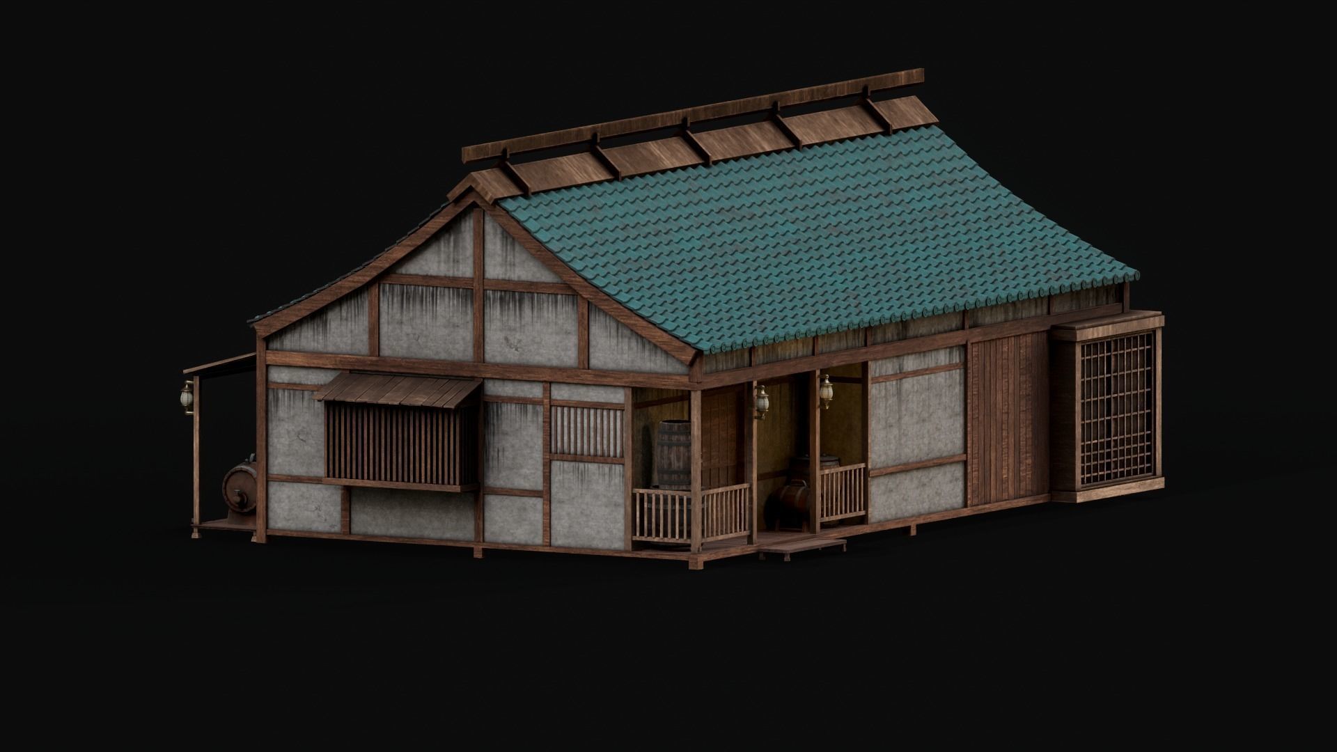 Asian Japanese Traditional Building Collection 3D model_94