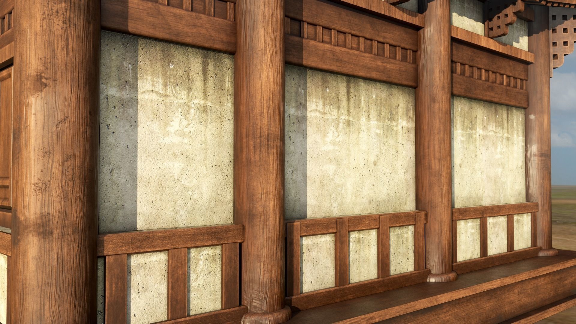 Asian Japanese Traditional Building Collection 3D model_73