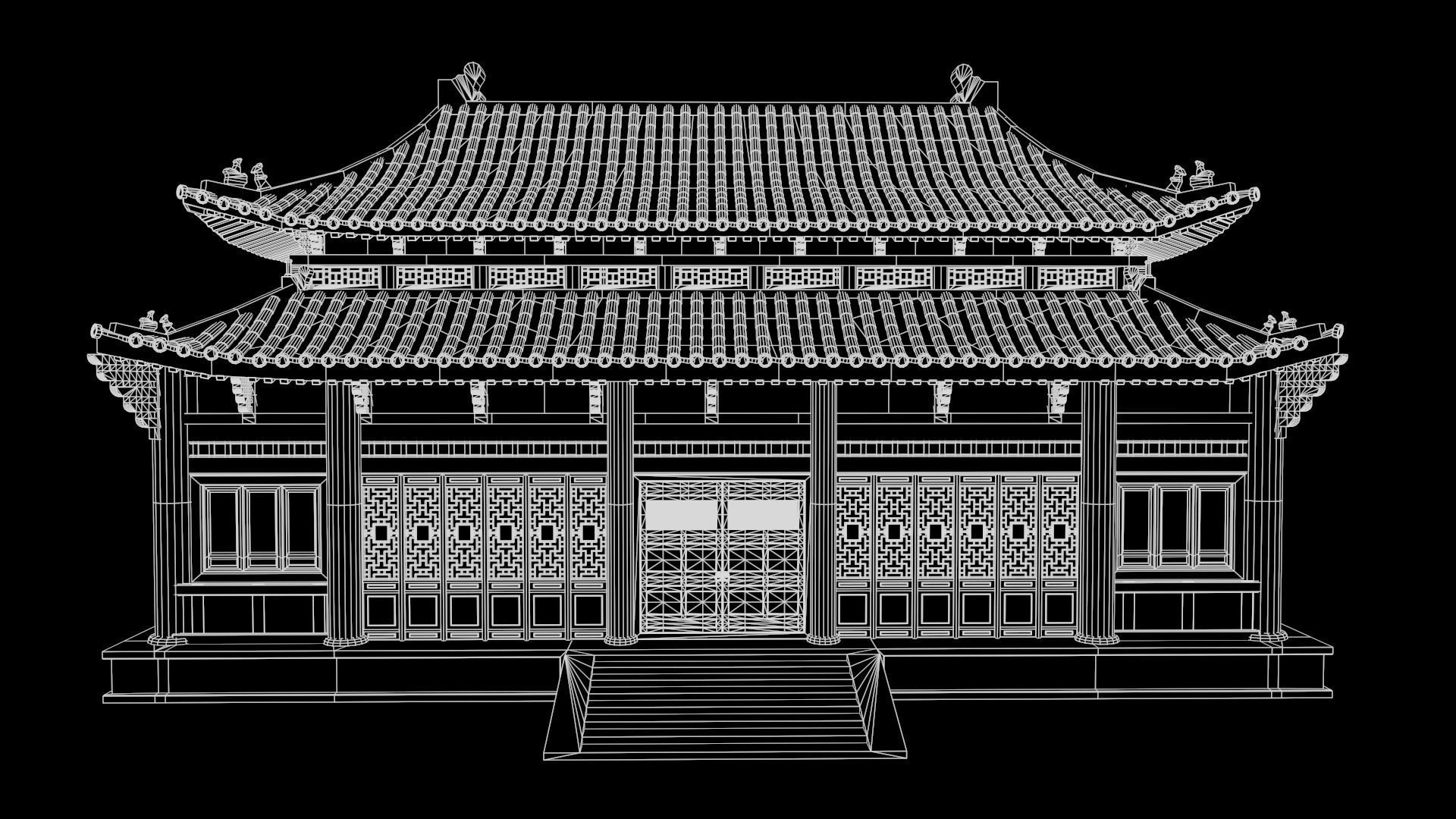 Asian Japanese Traditional Building Collection 3D model_143