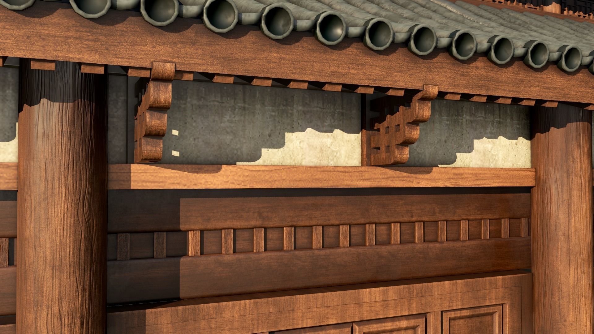 Asian Japanese Traditional Building Collection 3D model_71