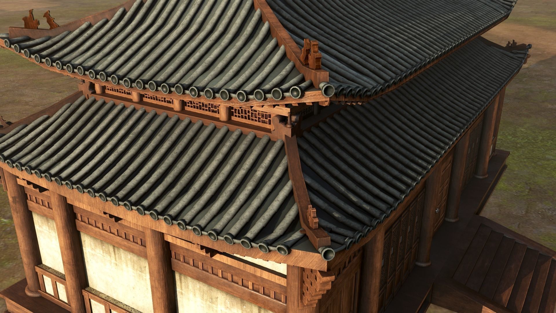 Asian Japanese Traditional Building Collection 3D model_84