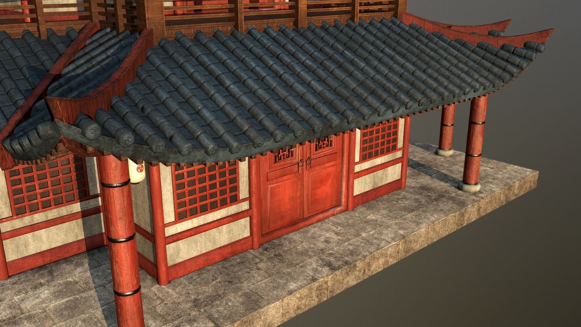 Asian Japanese Traditional Building Collection 3D model_37