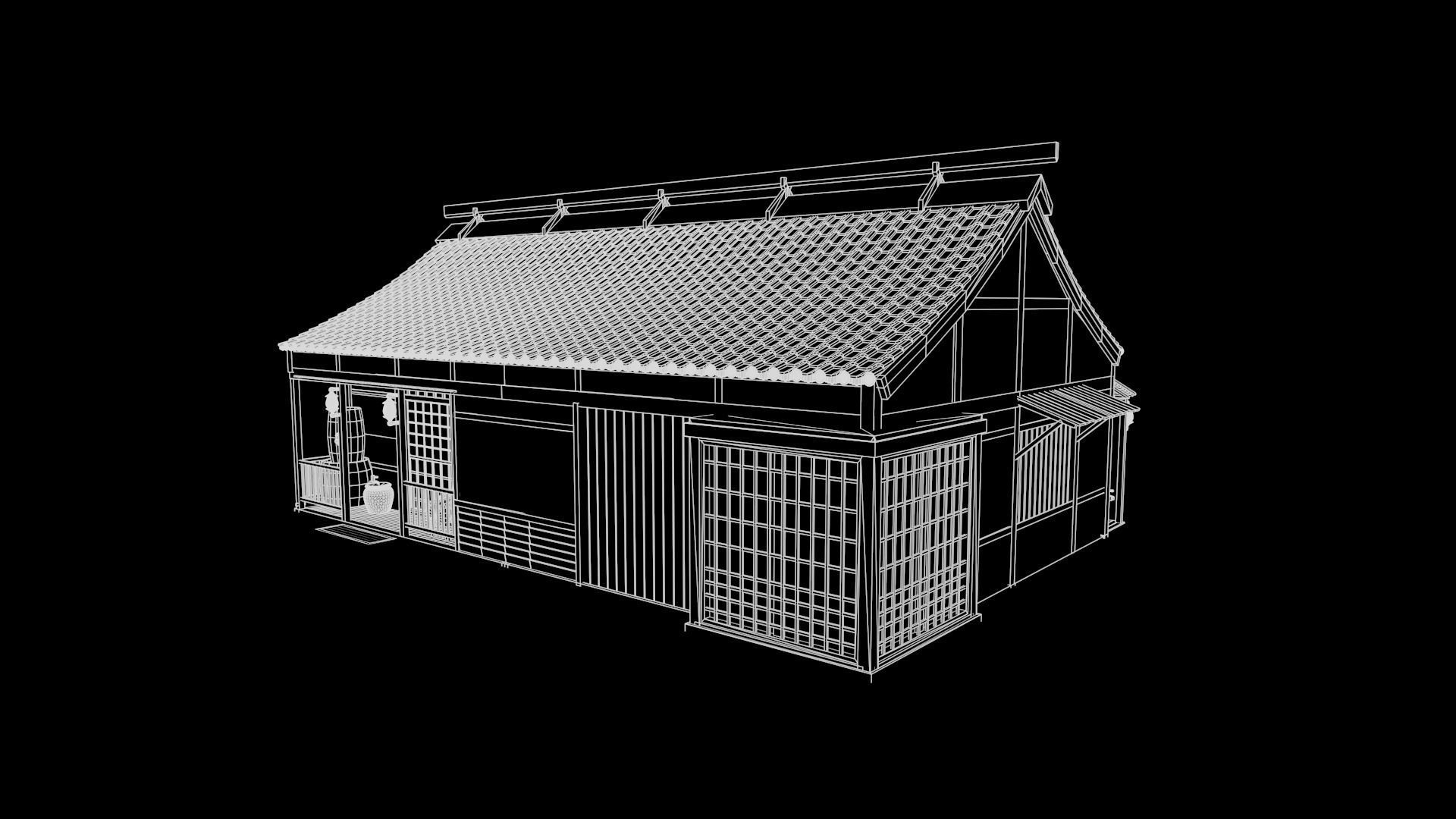 Asian Japanese Traditional Building Collection 3D model_132