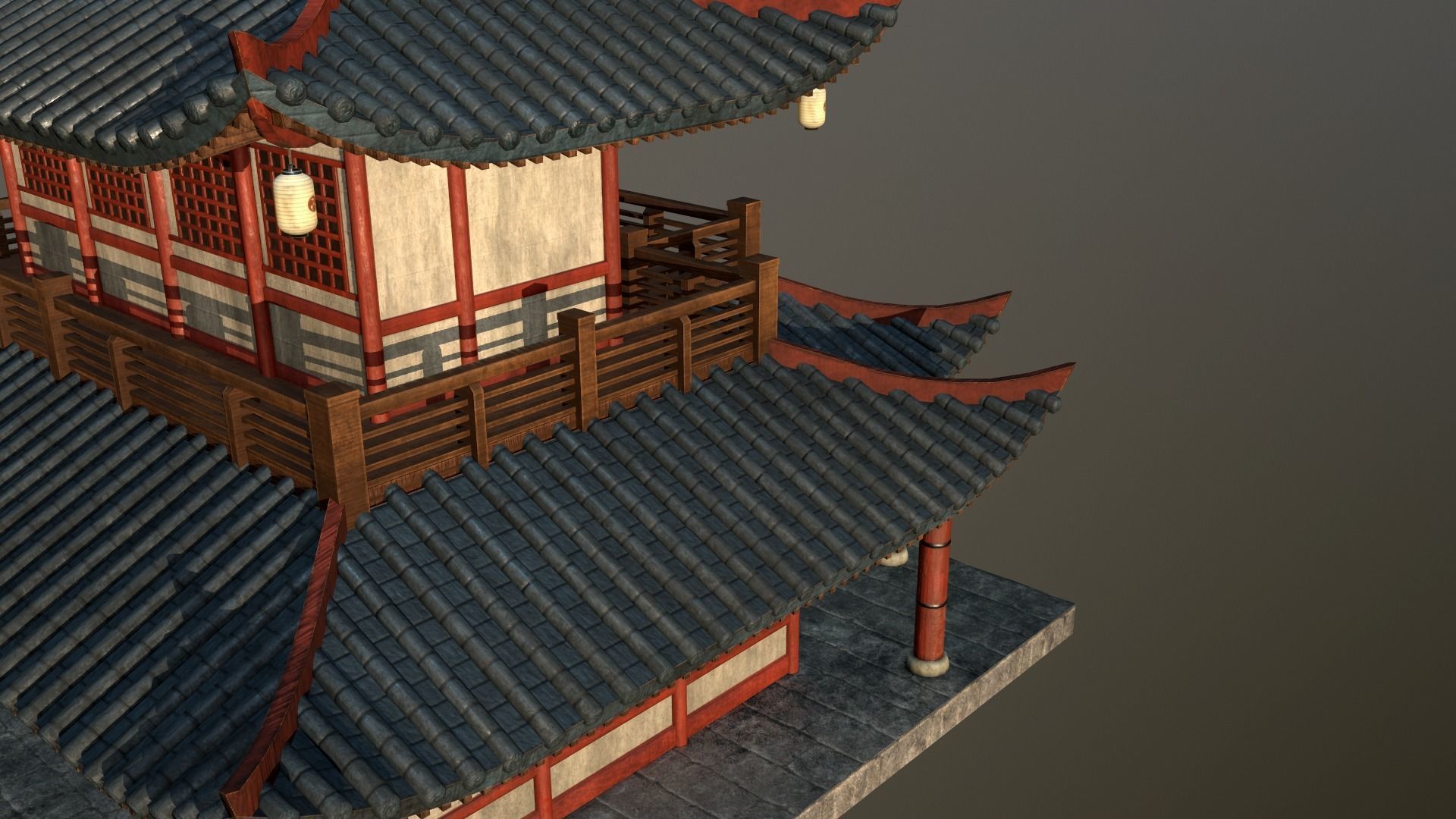 Asian Japanese Traditional Building Collection 3D model_33