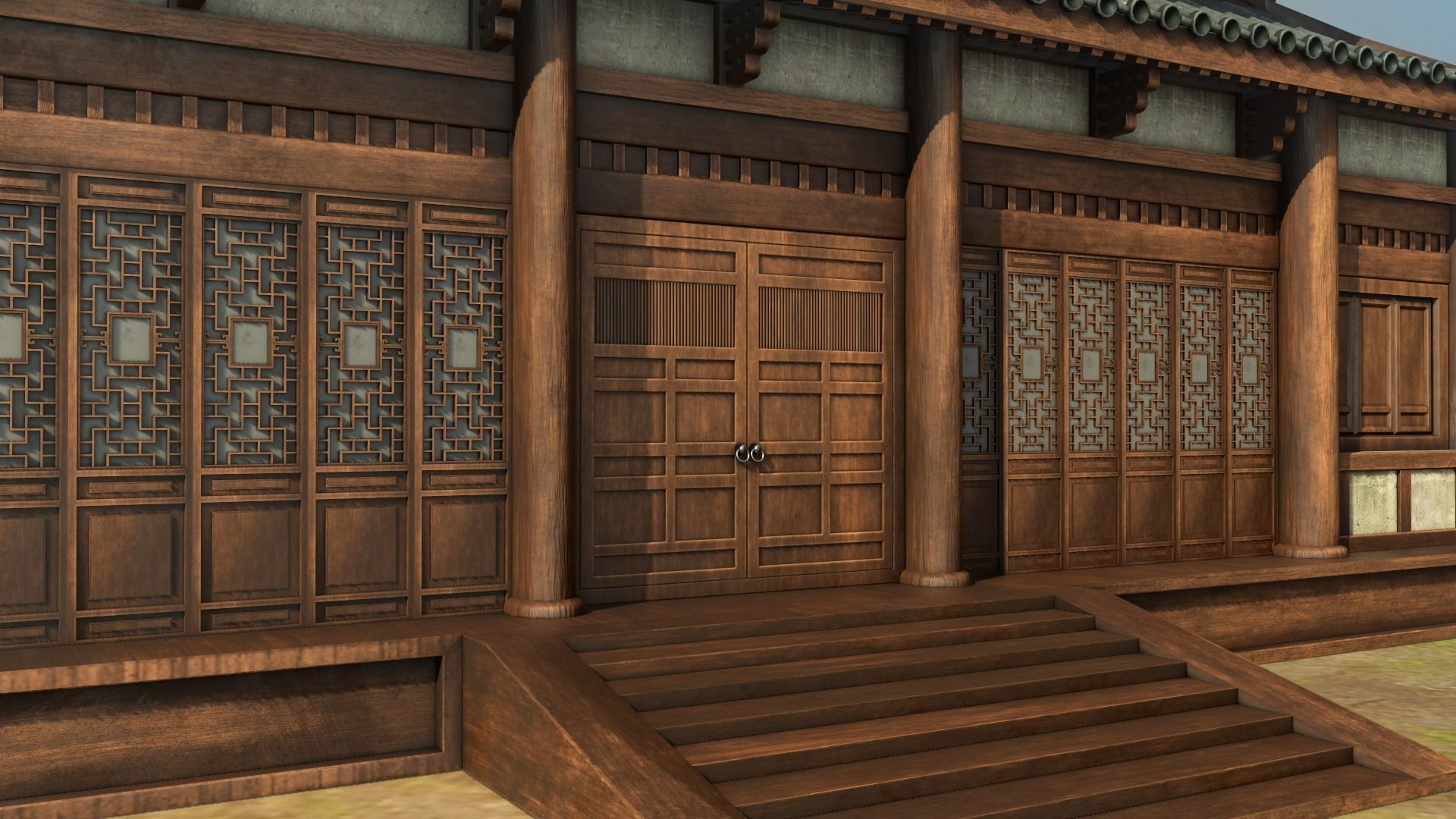 Asian Japanese Traditional Building Collection 3D model_66