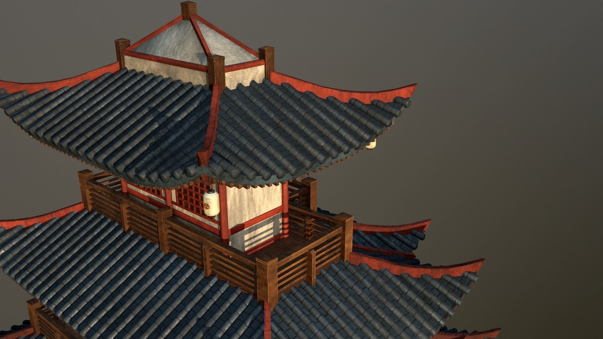 Asian Japanese Traditional Building Collection 3D model_35