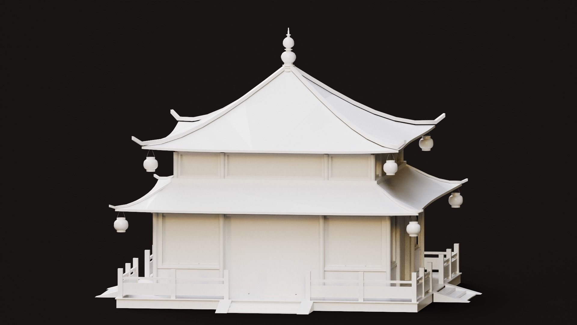 Asian Japanese Traditional Building Collection 3D model_124