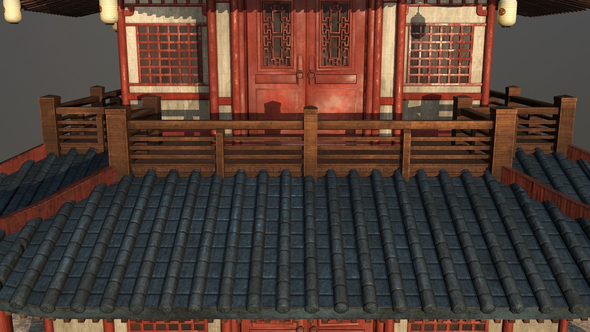 Asian Japanese Traditional Building Collection 3D model_38
