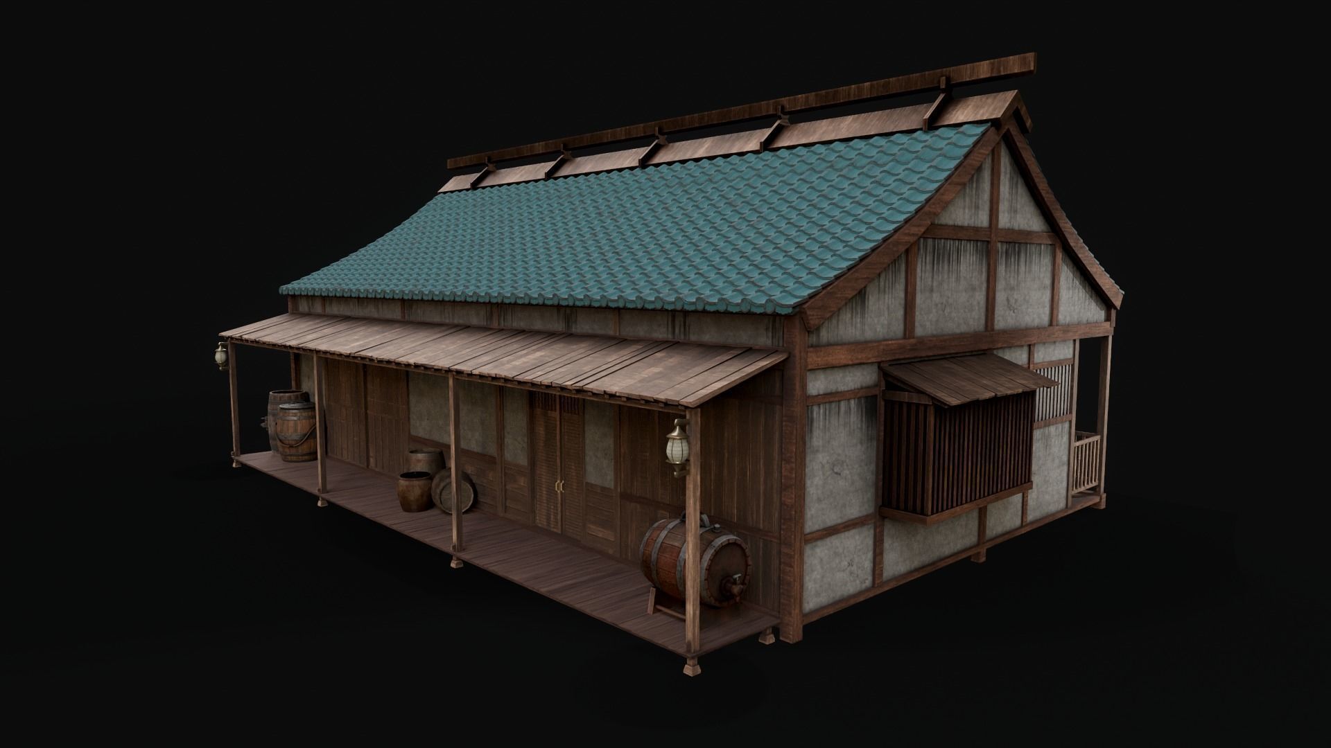 Asian Japanese Traditional Building Collection 3D model_86