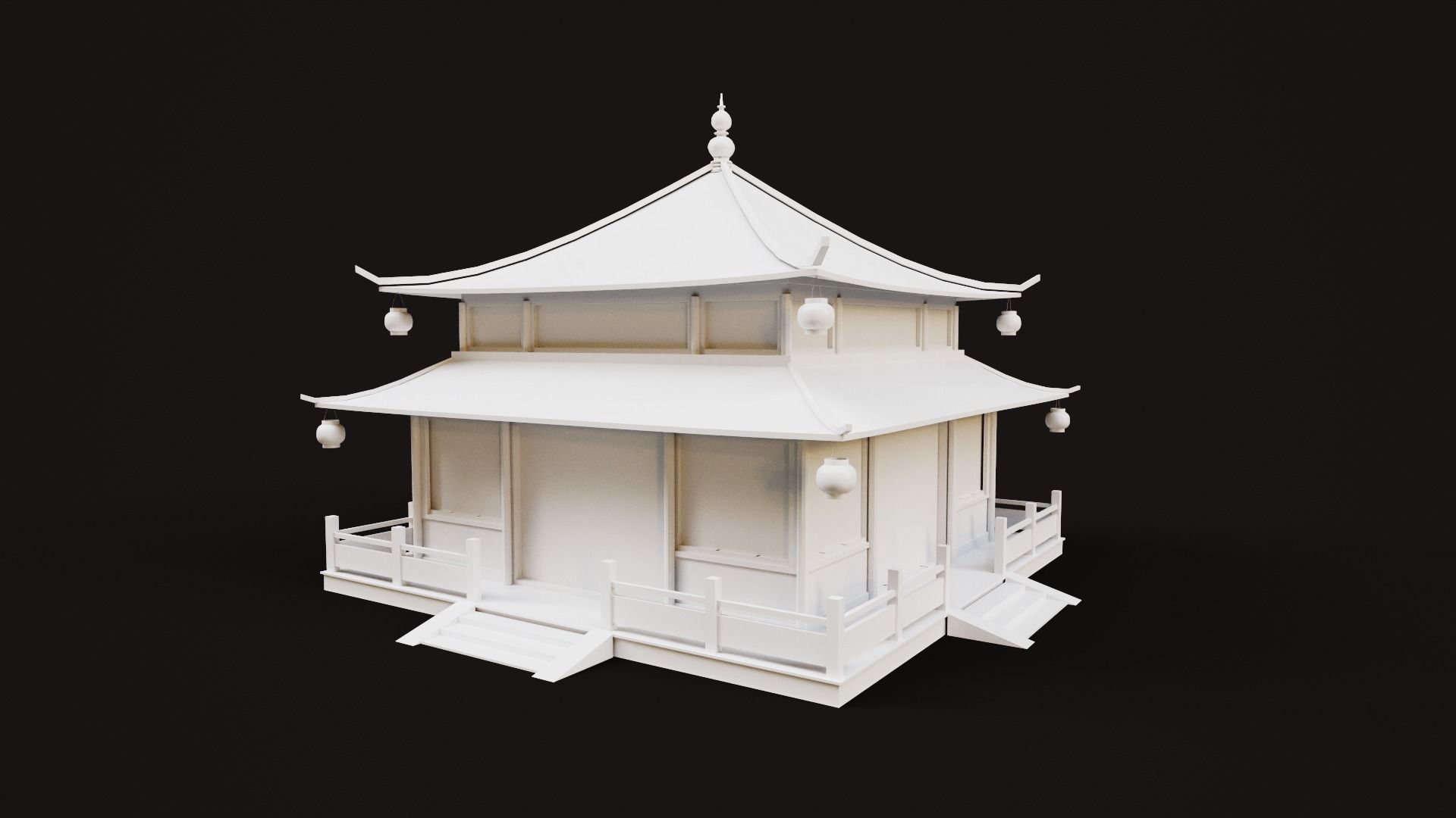 Asian Japanese Traditional Building Collection 3D model_123