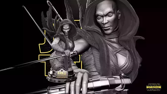 Asajj Ventress Bust - Tested and Ready for 3D printing