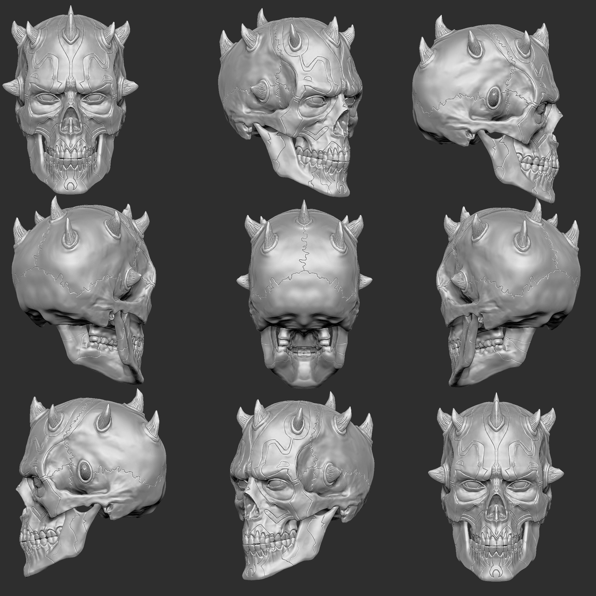 DARTH MAUL SKULL 3D print model_12