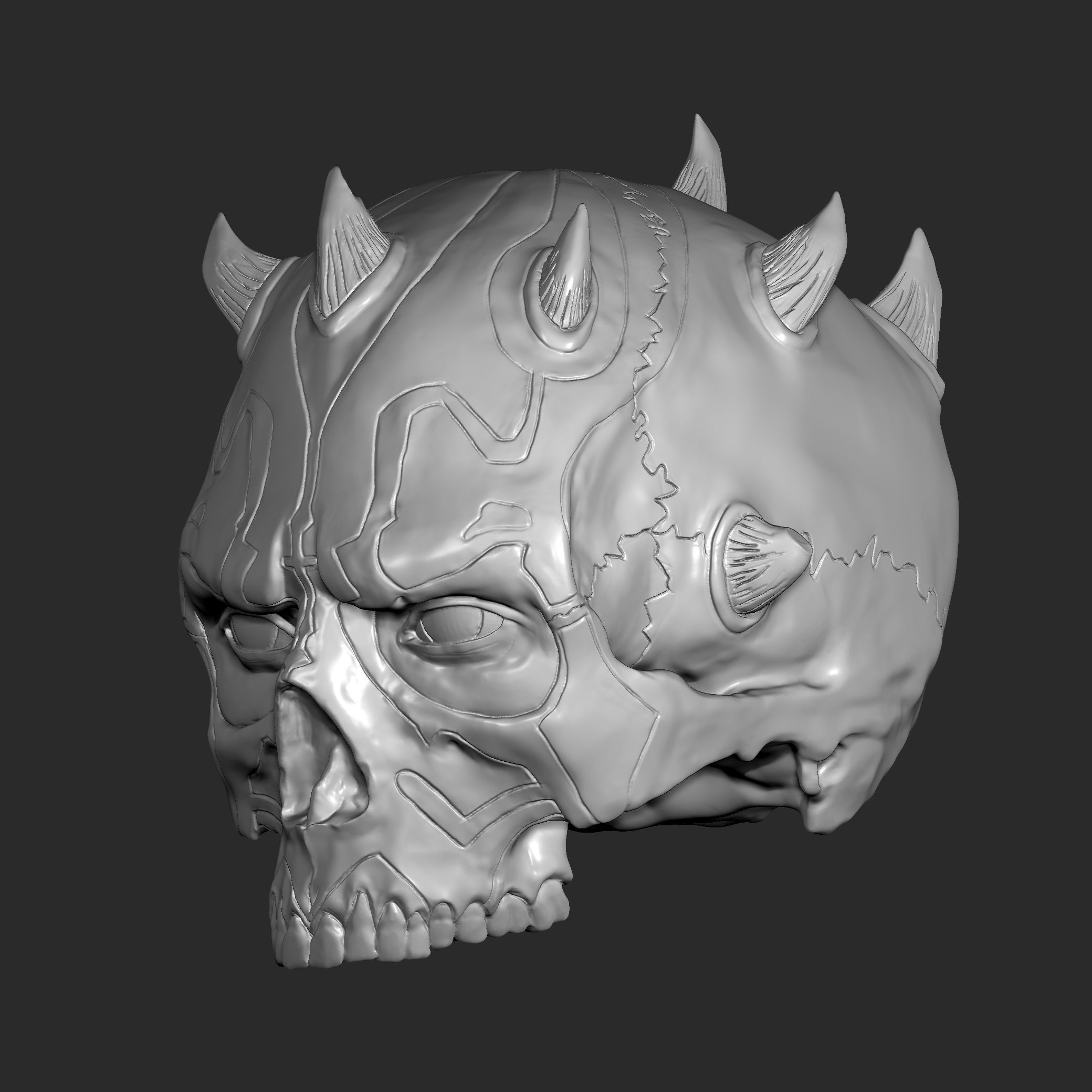 DARTH MAUL SKULL 3D print model_9